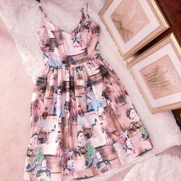 Super rare Tatyana Leading Ladies of Film Novelty Print Dress - Picture 5 of 13